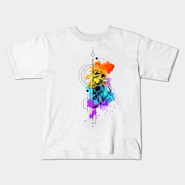 Lion Artwork Logo Kids T-Shirt by G-Art Swiss